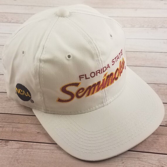 Like New Vintage 1990s FSU Florida State University Seminoles NCAA College Sports Specialties Script Snapback Hat in Nice Condition OSFA