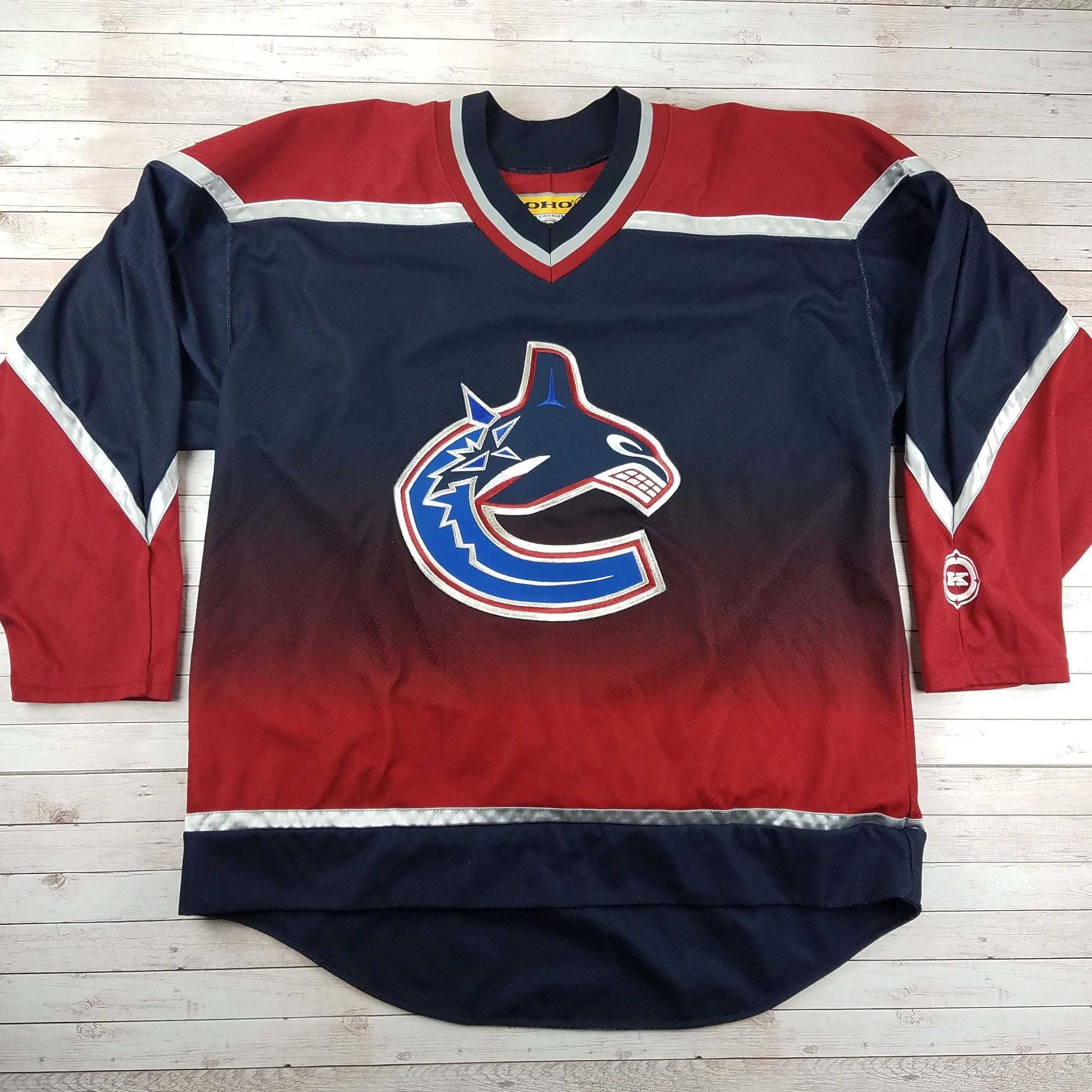 Vintage KOHO Vancouver Canucks Alternate Gradient NHL Hockey Jersey Mens  Size S