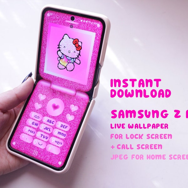 Kitty Samsung All Samsung Z Flip Phones Live Wallpaper/Screensaver| Instant Download