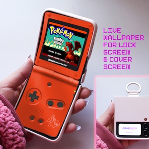 Fond d'écran animé Gameboy pour console de jeux rétro pour téléphones Samsung Z Flip/économiseur d'écran/couverture
