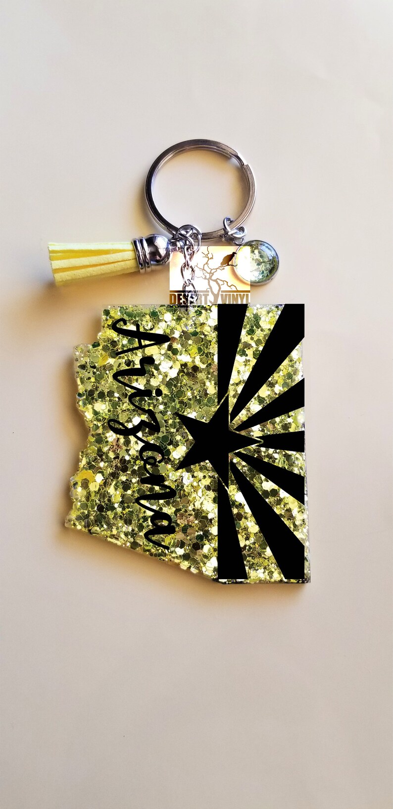 Arizona State Flag Acrylic Keychain: Personalized, Colorful Key Holder ...