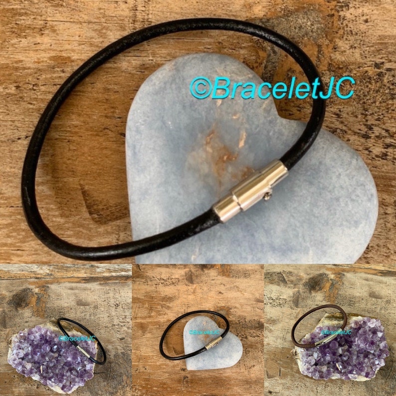 Details about Genuine Leather Cord 3 mm Bracelet Unisex & made to measure. Details about Genuine Leather Cord 3 mm Bracelet Unisex & made to measure.