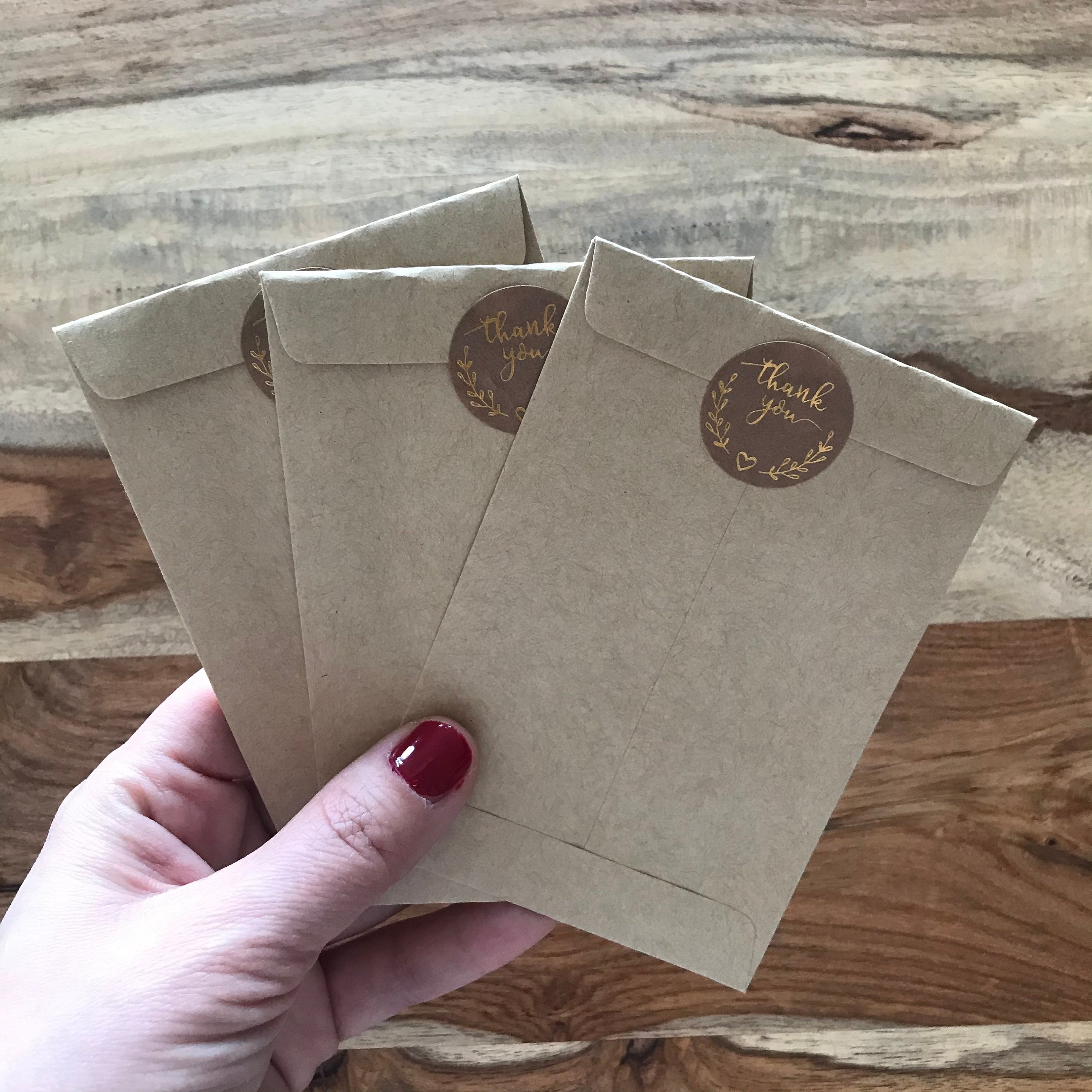 25 Small Brown Paper Envelopes Kraft Paper Envelopes Etsy Canada