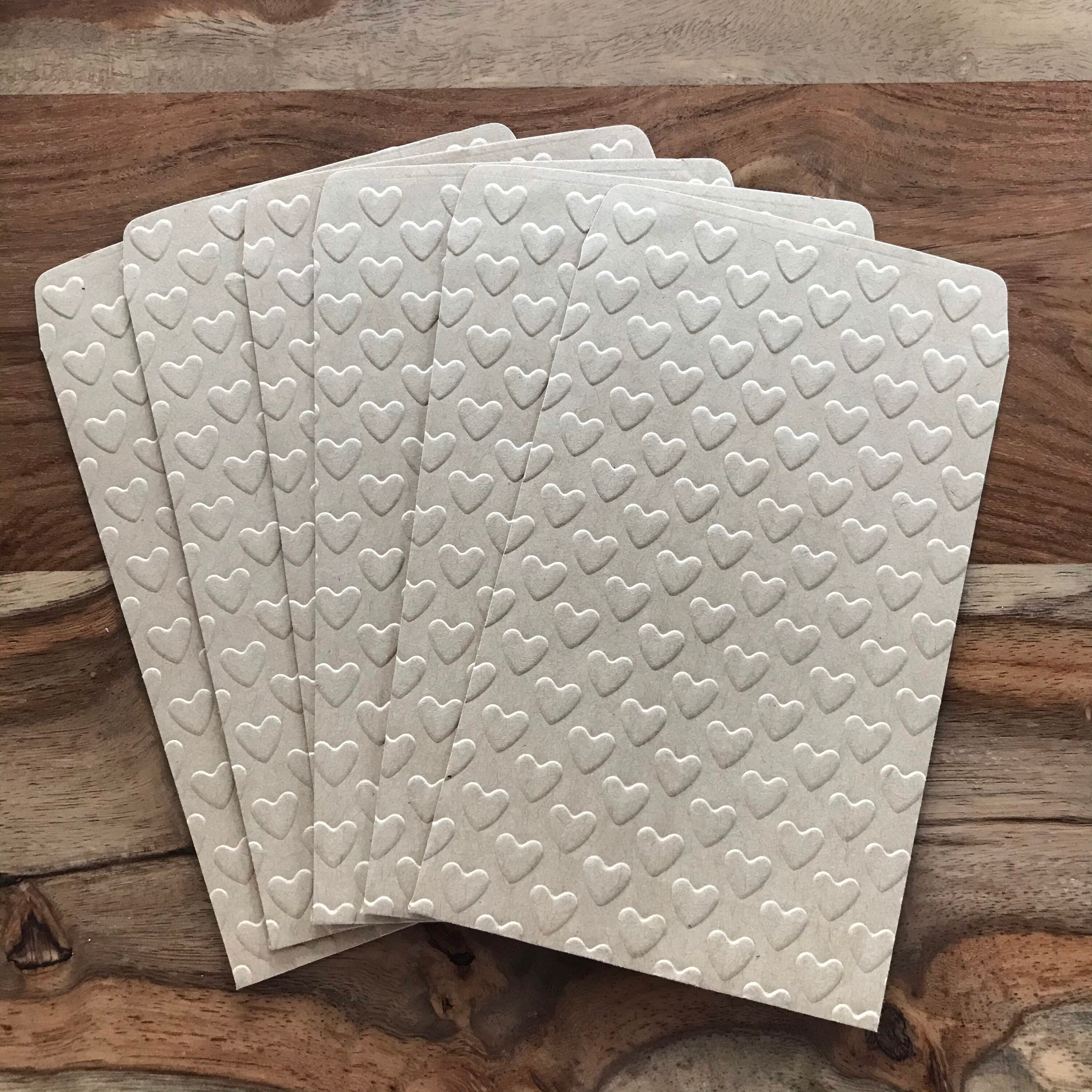 12 small brown paper embossed envelopes Kraft paper Etsy