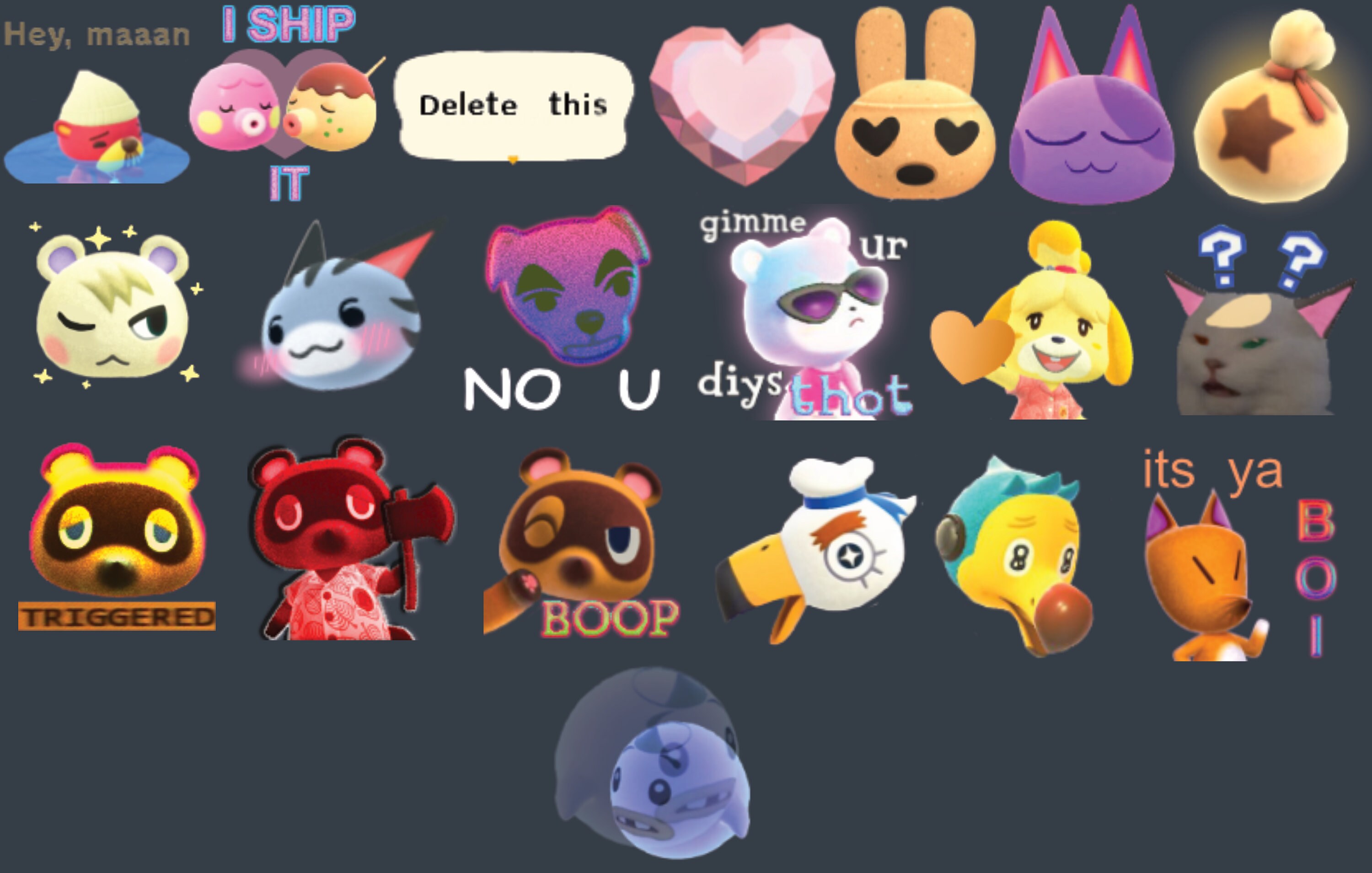 20 Animal Crossing Emotes for Discord and Twitch Etsy Australia