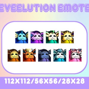 Eeveelution Blankie Emotes for Discord & Twitch!