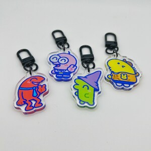 Smiling Friends Keychain Charm pim glep charlie allan image 4