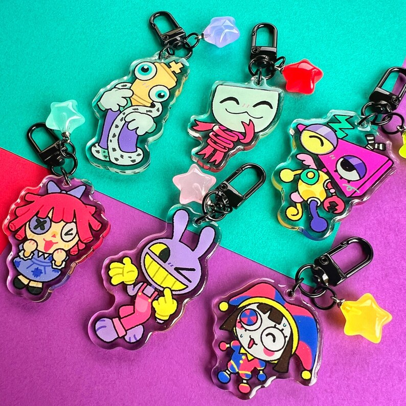 TADC Pomni, Jax, Ragatha, Gangle, Zooble & Kinger Keychains - Etsy