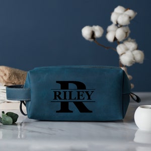 Kit Dopp in pelle personalizzati, regali in pelle, pochette da toilette, regali di compleanno per lui, organizer da viaggio, borsa da uomo, regali per la Festa del papà