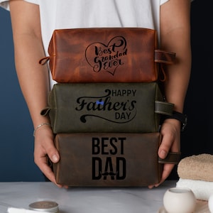 Personalisierte Leder Dopp Kit Groomsmen Geschenke, Geschenke zum Vatertag, Geschenke zum Jahrestag, Geburtstag, Geschenk für Papa, ihn, Kulturbeutel nach Maß