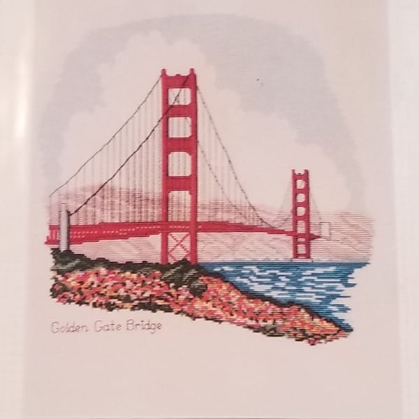 Golden Gate Bridge, by Jean Lanning for Art Ventures, c1987 VINTAGE