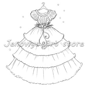 Christmas Dress Coloring, Miss New Year Coloring, Adult Coloring Pages, Coloring Pages Cutie ...