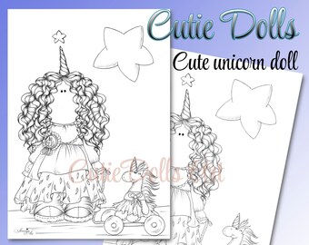 Adult coloring pages,Cutie Dolls,Gifts, Unicorn coloring PDF Printable coloring Coloring pages Coloring for kids Cute coloring, Cute gifts