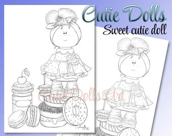 Adult coloring pages, sweets,Cutie,Gifts,PDF Printable coloring, Coloring pages, Coloring for kids