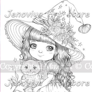 My Wizard cutie and me,Spring coloring page,Adult coloring pages, coloring pages Cutie Doll ,Gifts,PDF Printable coloring, Coloring for kids