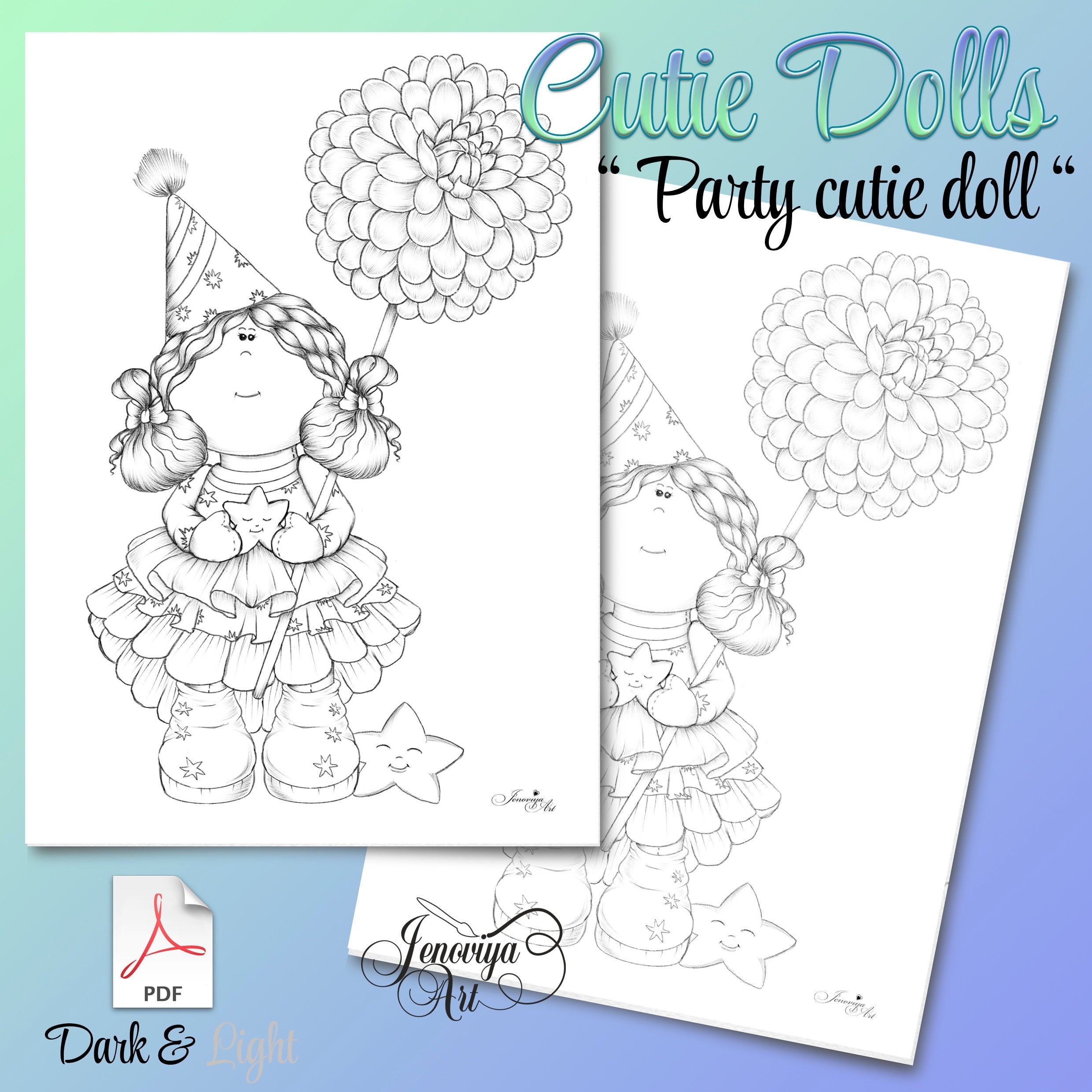 adult coloring pagescutiegiftspdf printable coloring etsy