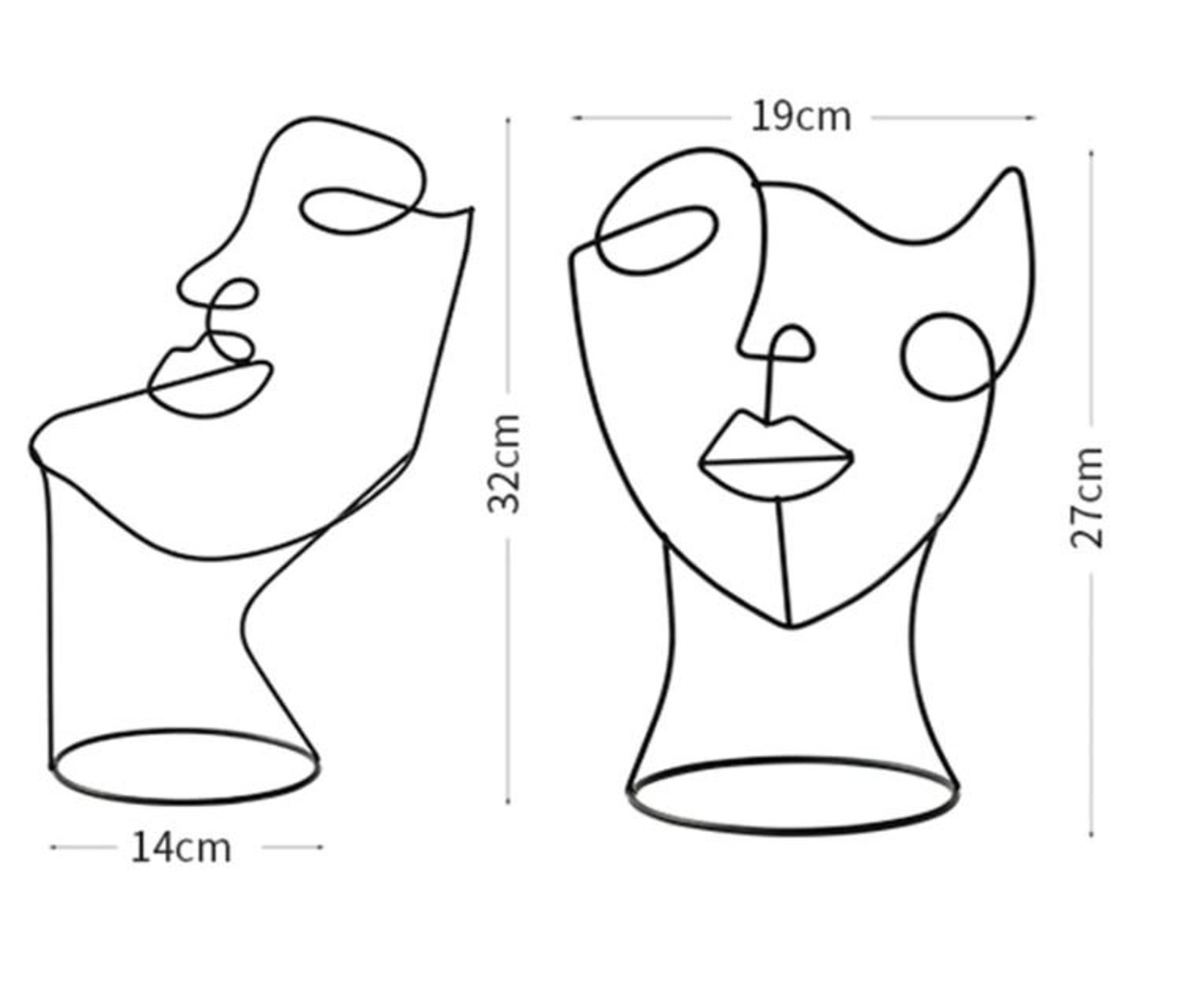 Wire Face Contemporary Wire Art Line Art Faces Metal Line Etsy