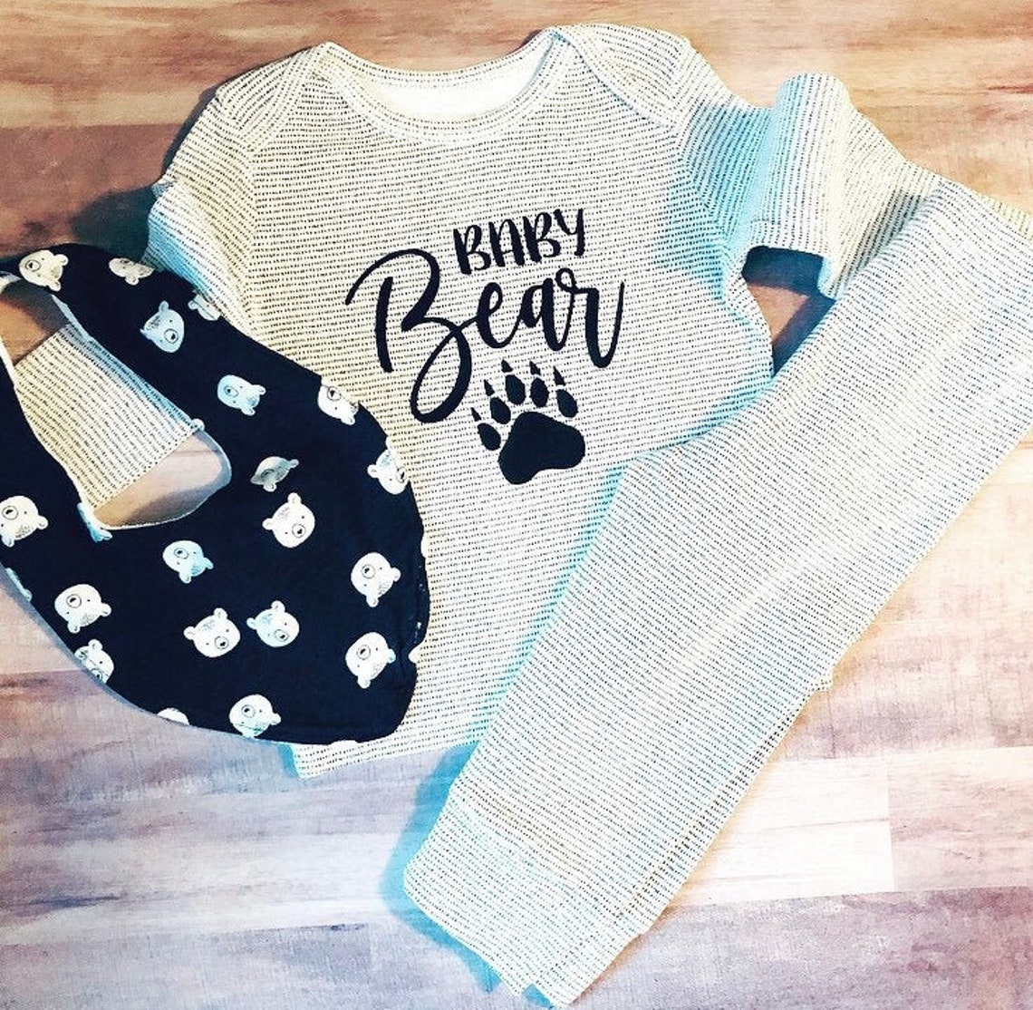 Baby Bear 3Piece Pajama Set 3Piece Set Pajama Set Baby Etsy