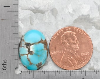 Lone Mountain Turquoise Cabochon, Made In USA Blue Turquoise Cabochon For Sterling Silver Gold Handmade Jewelry Pendants