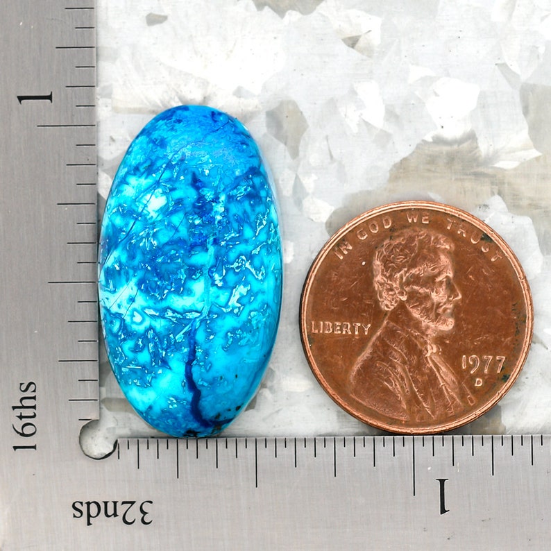 Shattuckite Azurite Cabochon Made In USA Blue Cabochon For Sterling Silver Gold Handmade Jewelry