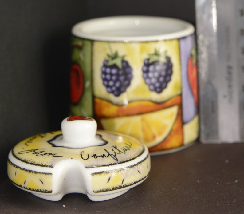 Conserve preserve Jam marmalade pot with Lid decorated with Etsy