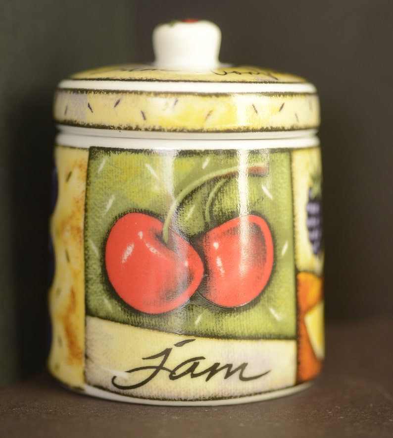 Conserve preserve Jam marmalade pot with Lid decorated with Etsy