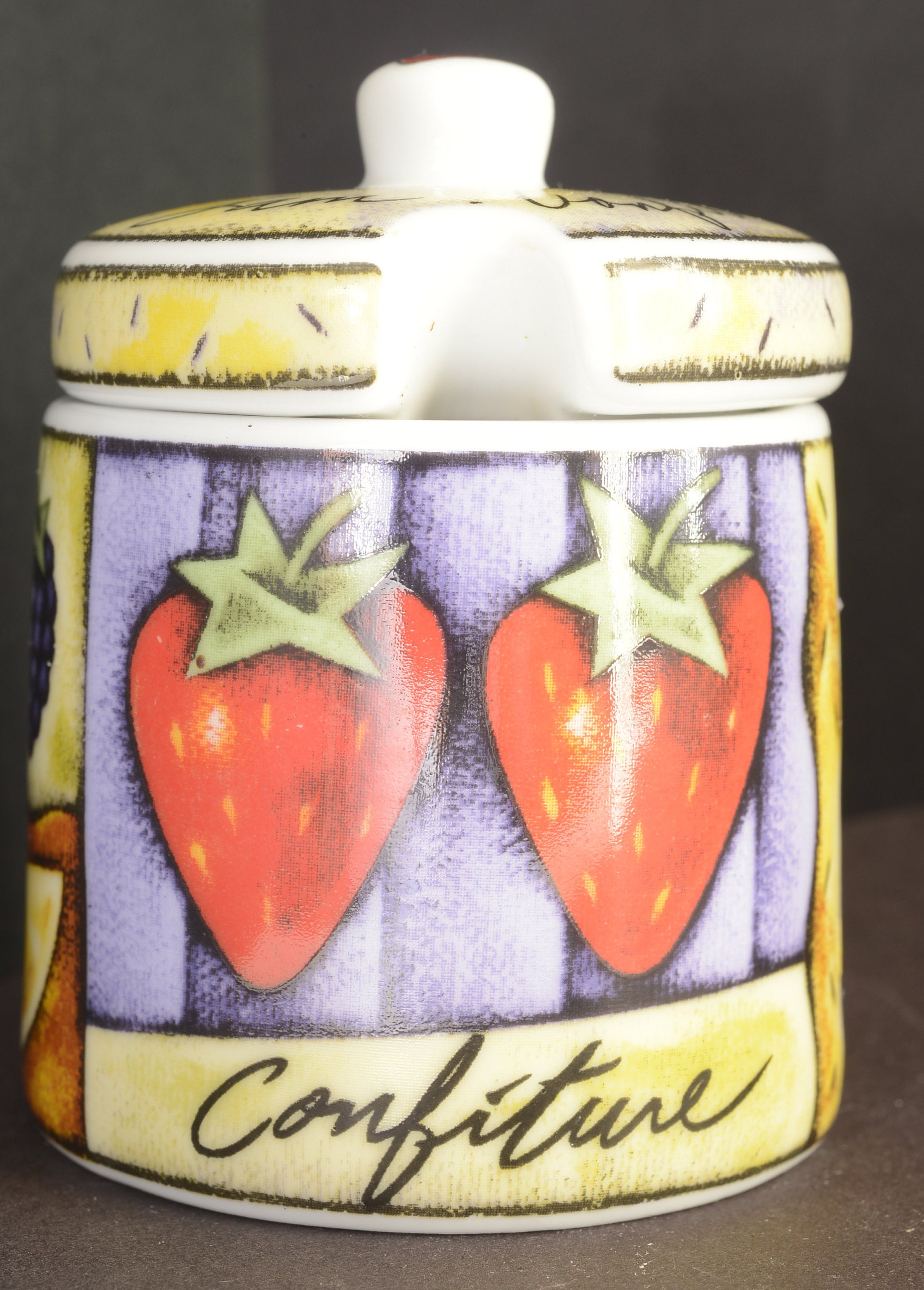 Conserve preserve Jam marmalade pot with Lid decorated with Etsy