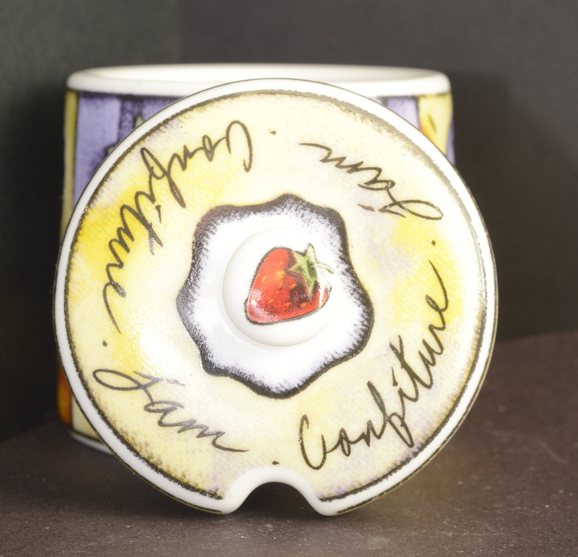 Conserve preserve Jam marmalade pot with Lid decorated with Etsy