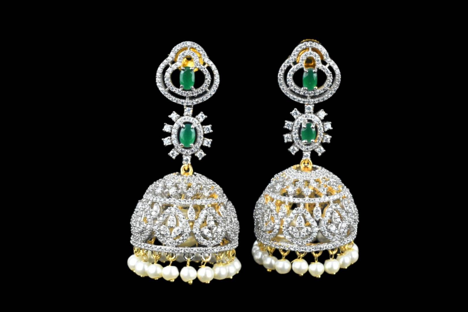 Preshila American Diamond Jhumka by Asp Fashion Etsy Australia