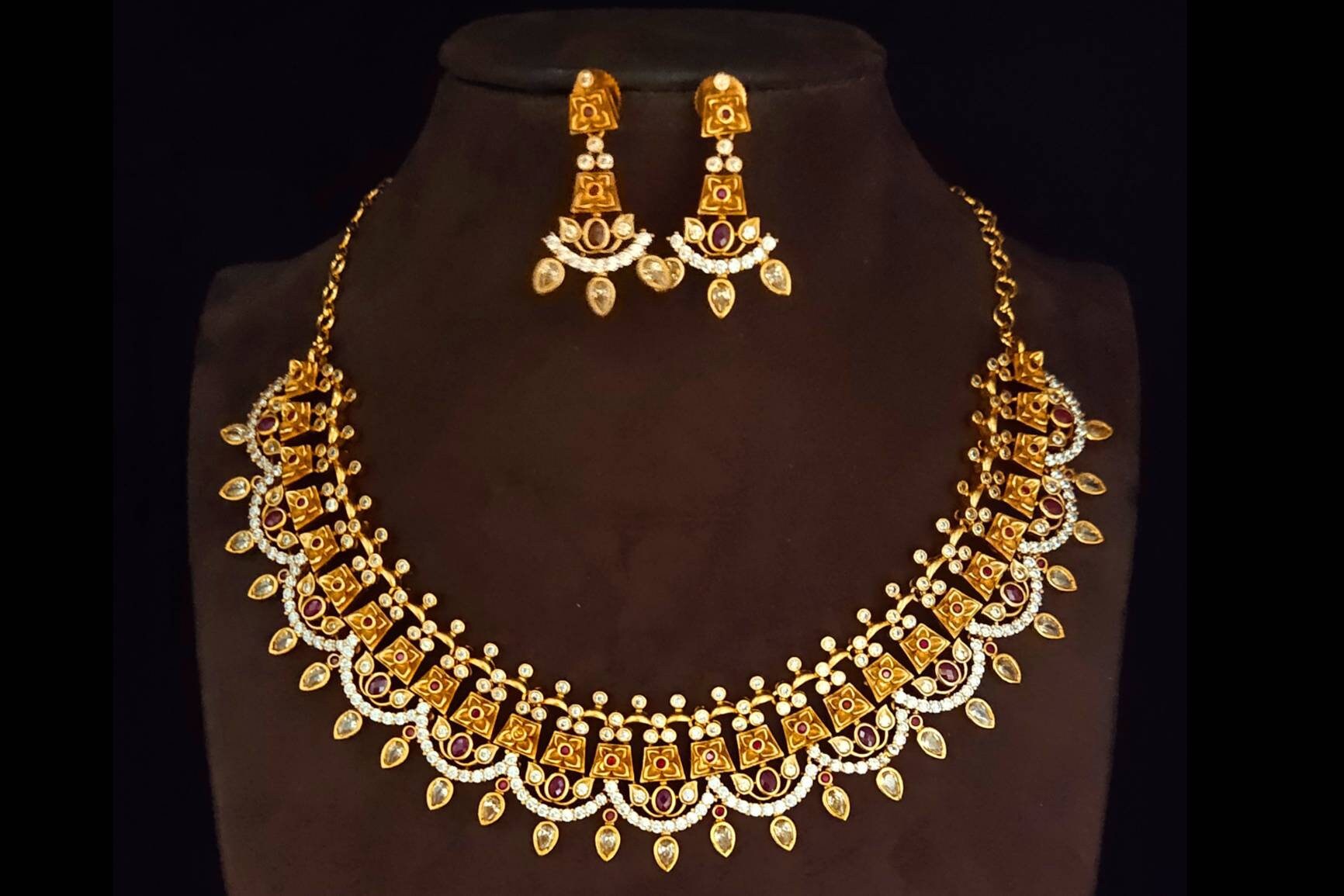 1 gram gold antique 2024 jewellery online shopping