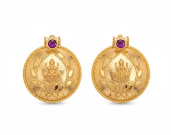 24K Gold Plated Lakshmi Deity Thali Bottu Mangalsutra Pendant