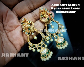 Indian  gold replica  chandbali By Asp Fashion