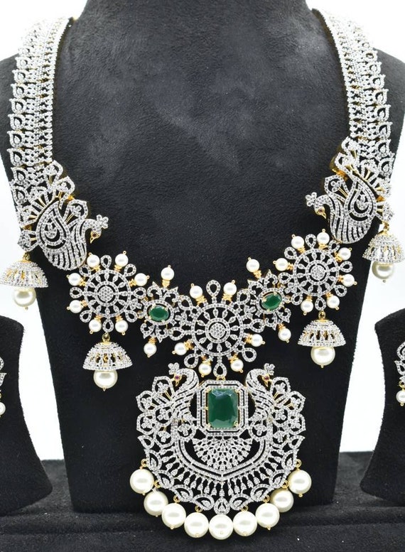Cz long necklace outlet
