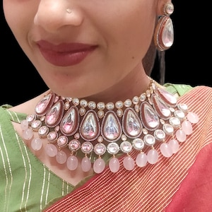 Fine Moissanite Polki Bridal Choker Set By Asp Fashion Jewellery