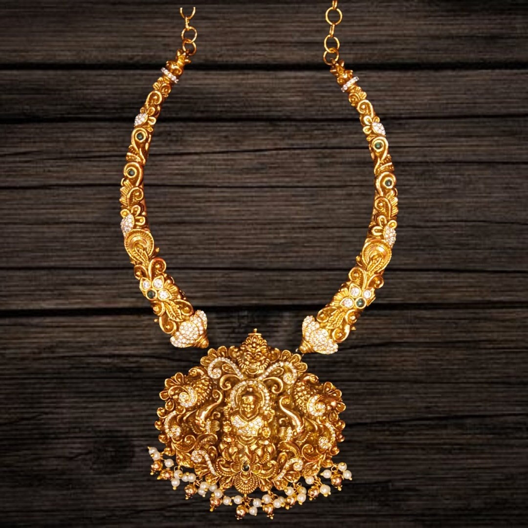 Antique Kanti Necklace with Laxmi Pendant by ASP Fashion Jewellery