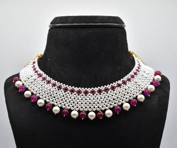 Pearl jali necklace online