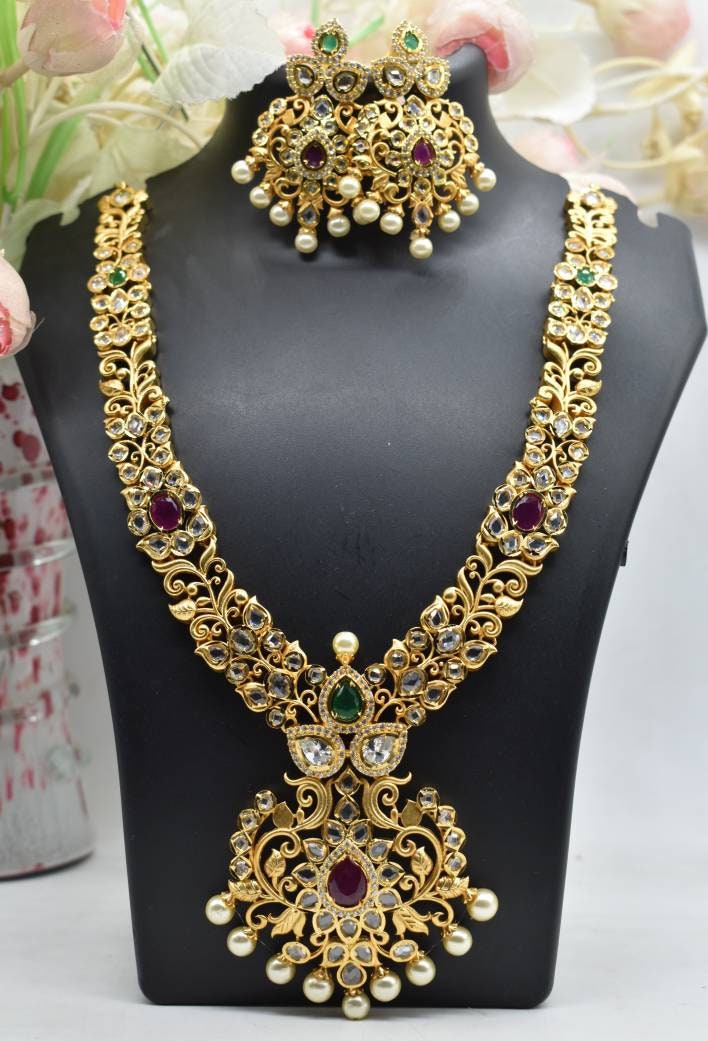 Arihant Uncut Diamond Necklace - Etsy 
