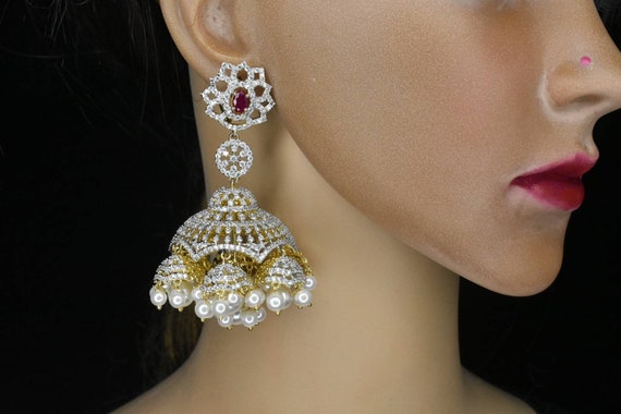 Real diamond jhumkas deals