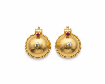 24K Gold Plated Polished Dome Thali Bottu Mangalsutra Pendant