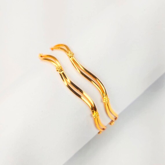 Gold Plated Daily Wear Bangles Set by Asp Fashion Jewellery Etsy UK