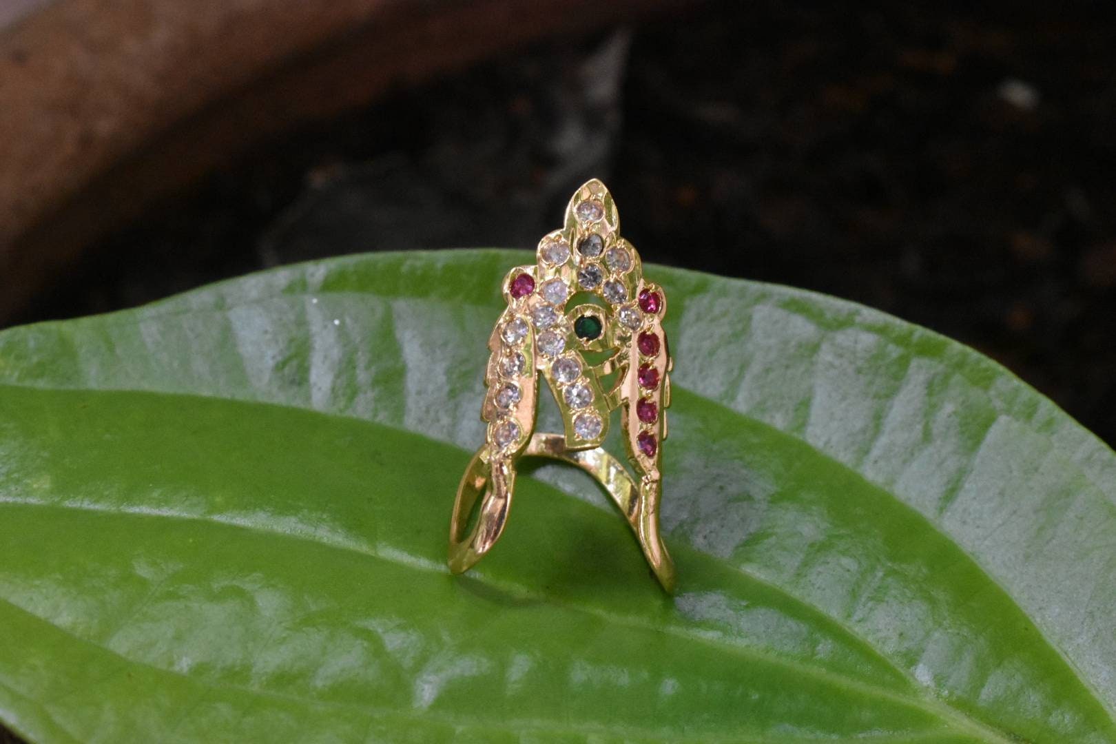 Buy Indian South Indian Traditional Gold Plated Vanki Ring by Asp Fashion  Online in India - Etsy