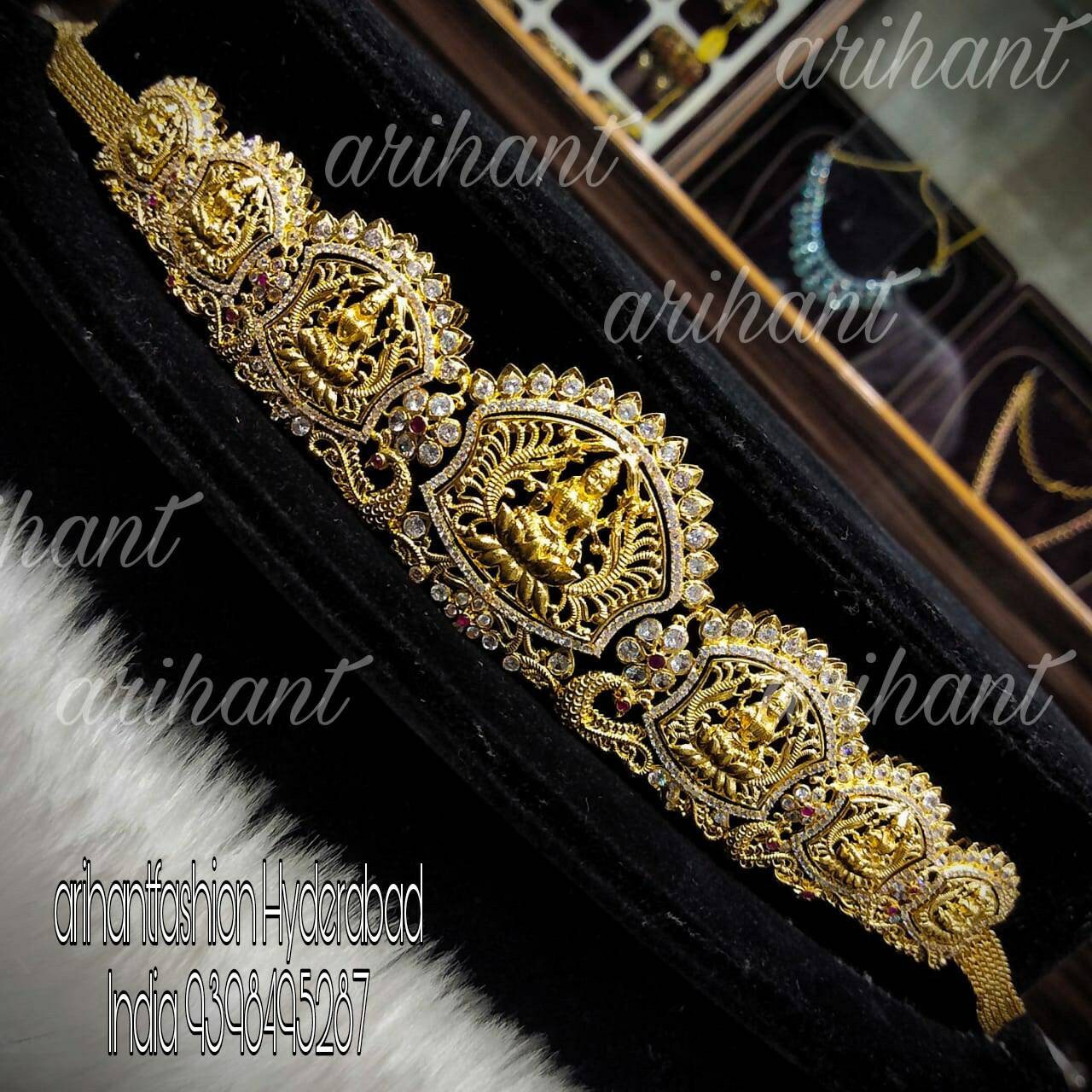 Most Beautiful Gold Plated Waist Chain 