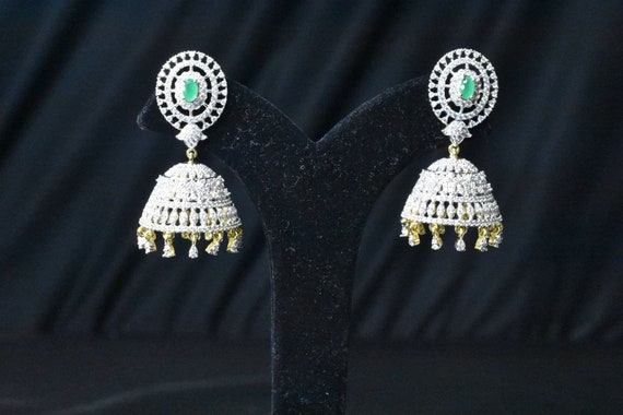 American diamond jhumka with on sale price