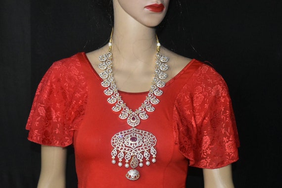 Diamond mango best sale necklace