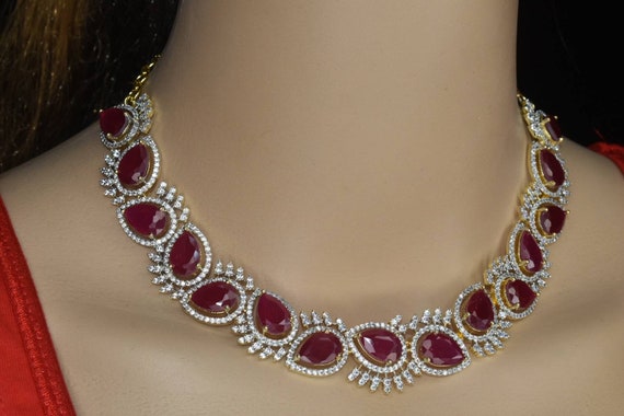 Pink emerald sale necklace