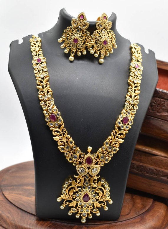 Arihant Uncut Diamond Necklace - Etsy 