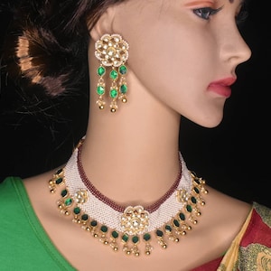 Real Kundan Necklace/Handmade jewelry/Pearls Necklace/Kundan Jewelry/Indian jewelry/South indian jewelry/Hyderabadi jewelry/Wedding jewelry