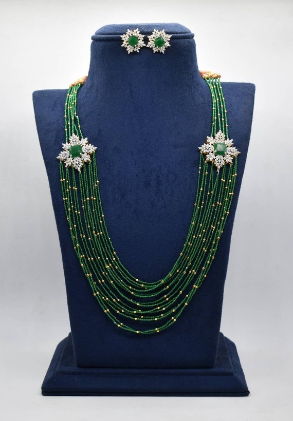 Indian Green Beads Necklace Set by Asp Fashion Etsy