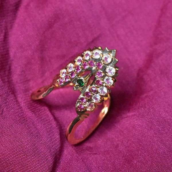 Indian South Indian traditional gold plated vanki  ring By Asp Fashion