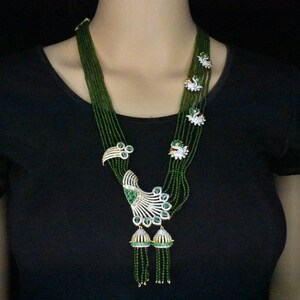 Fine Designed Beeds Necklace/Indian designer jewelry/sabysachi jewelry/Indian jewelry/Beeds Necklace/South Indian jewelry /Wedding jewelry